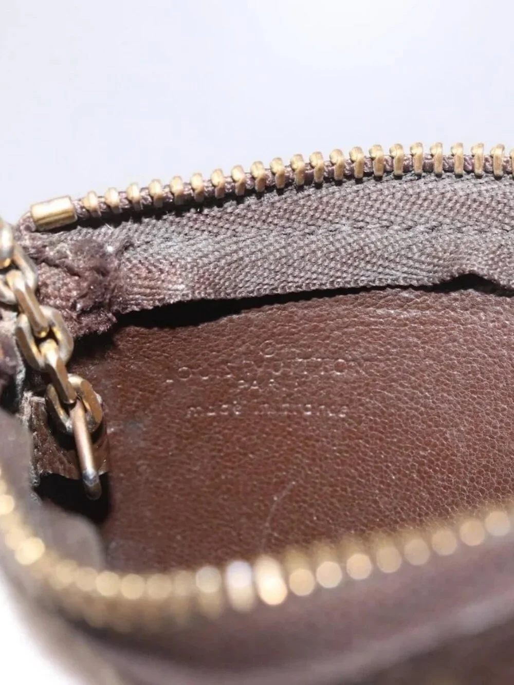 LOUIS VUITTON Monogram Pochette Cles Coin Purse M62650 LV Auth 189161